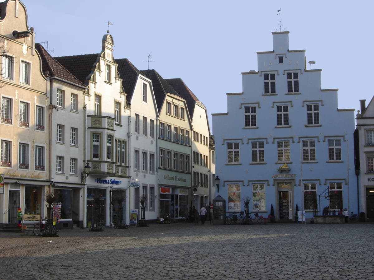 Historischer Marktplatz der Stadt Warendorf im Kreis Warendorf